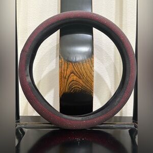 Black and Red Bling Steering Wheel Cover